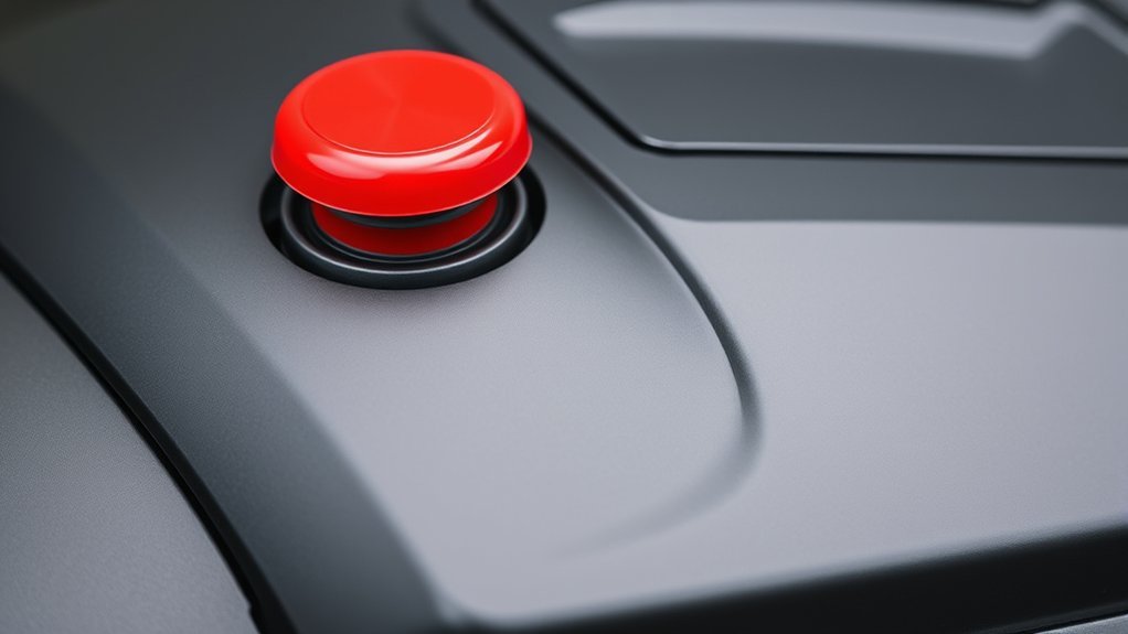 accessible visible emergency stop