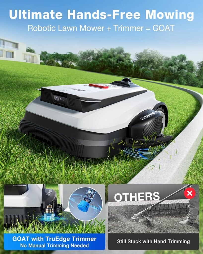 ECOVACS Goat A3000 LiDAR PRO Robotic Lawn Mower for Up to/4 Acre, mAh Battery with 189W Fast Charging, Wire-Free Dual-LiDAR Navigation, Built-in TruEdge Edge Trimmer, Smart App Control ECOVACS Goat A3000 LiDAR PRO Robotic Lawn Mower for Up to/4 Acre, mAh Battery with 189W Fast Charging, Wire-Free Dual-LiDAR Navigation, Built-in TruEdge Edge Trimmer, Smart App Control