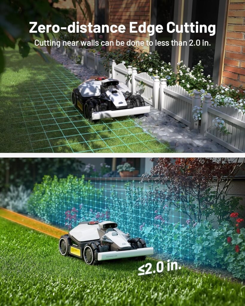 Mammotion LUBA mini AWD 800H Robot Lawn Mower, for 0.2 Acres, All-Wheel-Drive for 80% Slope, No Wire, No RTK Installation, Free NetRTK+AI Vision Positioning, Cutting Height 2.2-4.0