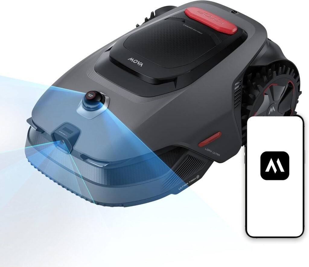 MOVA LiDAX Ultra Robot Lawn Mower Wire Free for/4 Acre, RTK-Free+360° 3D LiDAR+AI Vision Auto Mapping, Zero-Edge Cutting, Cutting Height 1.2-3.9, 45% Slope, Up to Managed Zones Dual Maps MOVA LiDAX Ultra Robot Lawn Mower Wire Free for/4 Acre, RTK-Free+360° 3D LiDAR+AI Vision Auto Mapping, Zero-Edge Cutting, Cutting Height 1.2-3.9, 45% Slope, Up to Managed Zones Dual Maps
