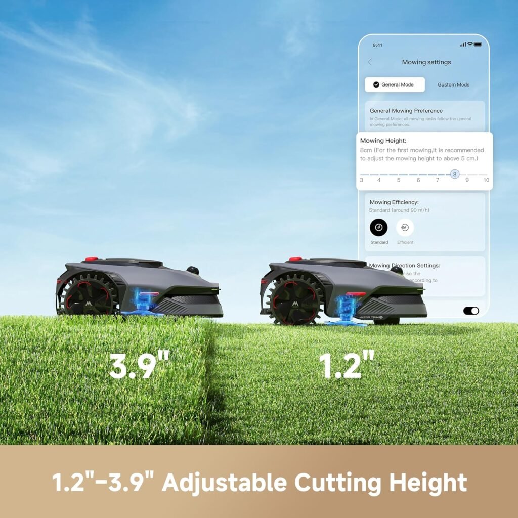MOVA LiDAX Ultra Robot Lawn Mower Wire Free for/4 Acre, RTK-Free+360° 3D LiDAR+AI Vision Auto Mapping, Zero-Edge Cutting, Cutting Height 1.2-3.9, 45% Slope, Up to Managed Zones Dual Maps MOVA LiDAX Ultra Robot Lawn Mower Wire Free for/4 Acre, RTK-Free+360° 3D LiDAR+AI Vision Auto Mapping, Zero-Edge Cutting, Cutting Height 1.2-3.9, 45% Slope, Up to Managed Zones Dual Maps