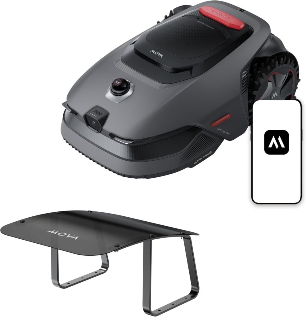 MOVA LiDAX Ultra Robot Lawn Mower with 4G for 0.5 Acre, No Wire No RTK+360° 3D LiDAR+AI Vision Auto Mapping, Zero-Edge Cutting, Cut Height 1.2-3.9, 45% Slope, Mowing Zones, Anti-Theft