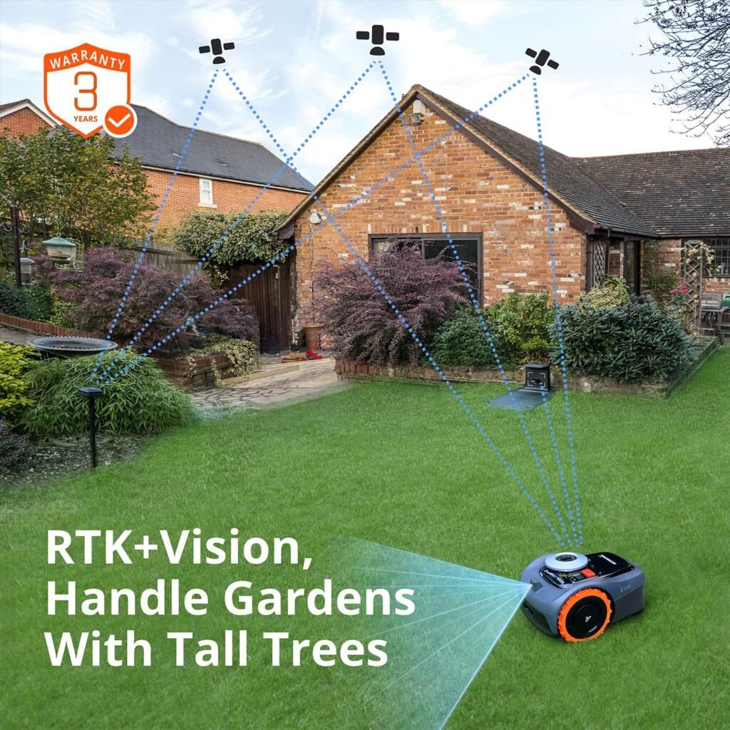 Navimow i110N + Rough Terrain Kit, Robust Wheels for Muddy Terrain and up to 35% Incline. Navimow i110N + Rough Terrain Kit, Robust Wheels for Muddy Terrain and up to 35% Incline.