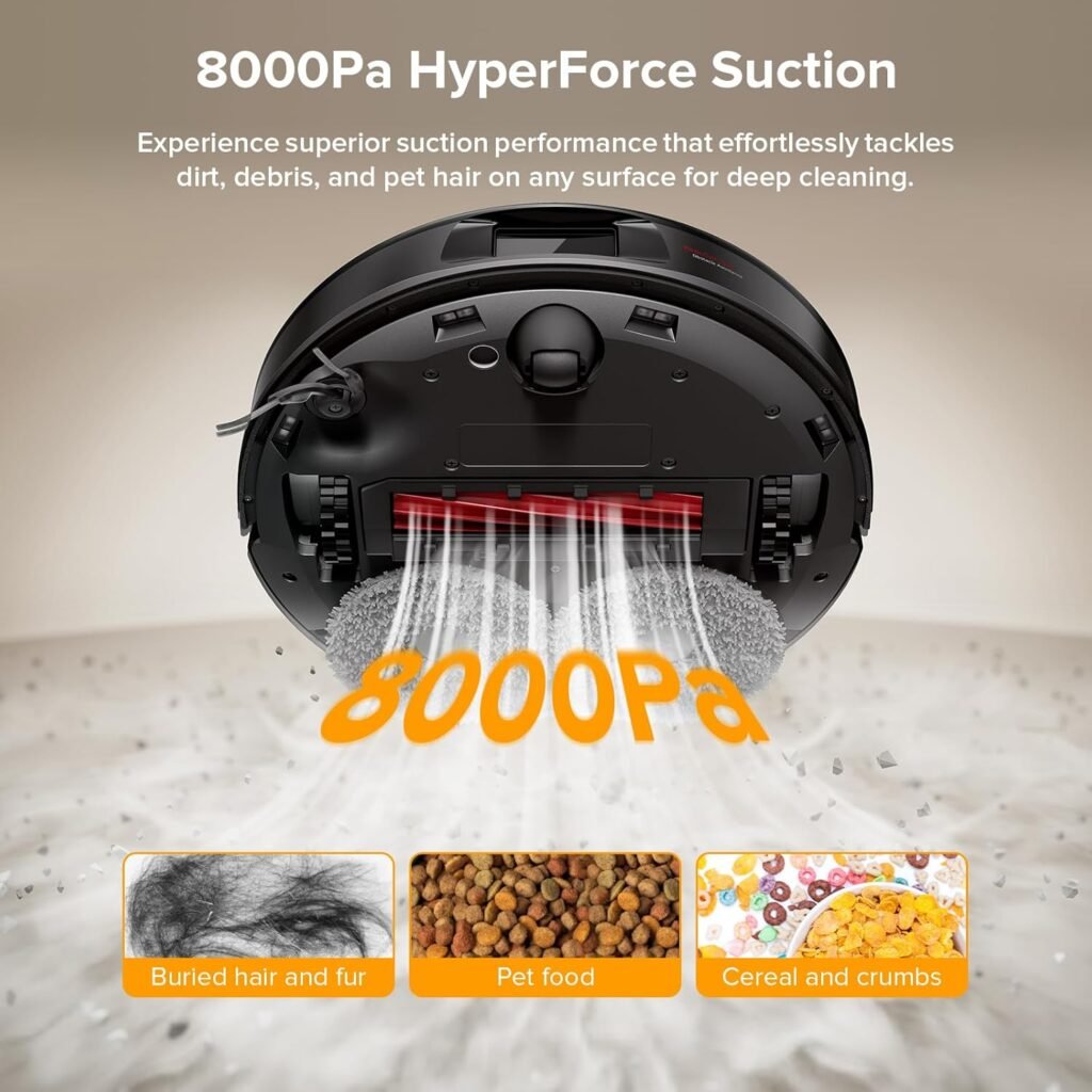 roborock Qrevo Series Robot Vacuum and Mop, 8000Pa Suction, Upgraded from Qrevo S, Anti-Tangle Brushes, Smart Obstacle Avoidance, Auto Mop Washing, All-in-One Dock, 200RPM Spinning Mops, Black(QV 35A) roborock Qrevo Series Robot Vacuum and Mop, 8000Pa Suction, Upgraded from Qrevo S, Anti-Tangle Brushes, Smart Obstacle Avoidance, Auto Mop Washing, All-in-One Dock, 200RPM Spinning Mops, Black(QV 35A)