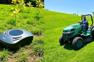 Robotic Mower Vs Ride-On for Slopes