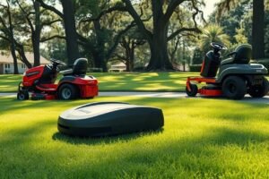 Robotic Mower Vs Ride-On for Estate Lawns