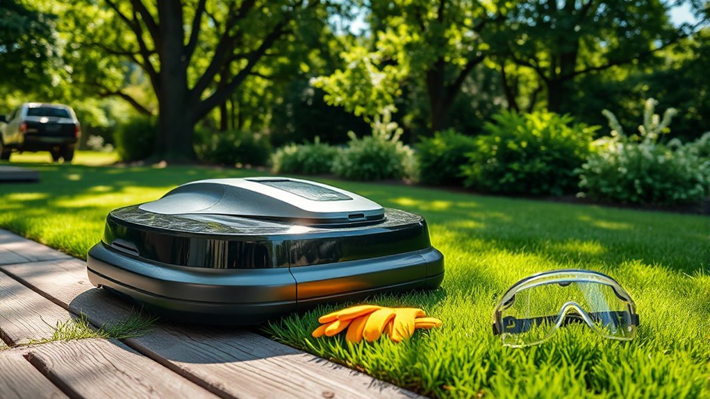 safety first during mowing