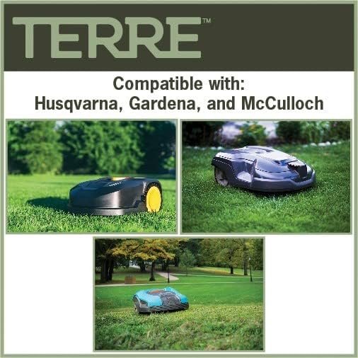 Terre Products, Pack, Robotic Lawn Mower Replacement Blades, Compatible with Husqvarna Automower, Gardena Sileno, McCulloch ROB S Series, and More Terre Products, Pack, Robotic Lawn Mower Replacement Blades, Compatible with Husqvarna Automower, Gardena Sileno, McCulloch ROB S Series, and More
