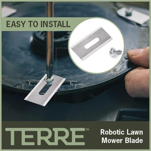 Terre Products, Pack, Robotic Lawn Mower Replacement Blades, Compatible with Husqvarna Automower, Gardena Sileno, McCulloch ROB S Series, and More Terre Products, Pack, Robotic Lawn Mower Replacement Blades, Compatible with Husqvarna Automower, Gardena Sileno, McCulloch ROB S Series, and More