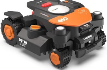WORX Landroid Vision Cloud 4WD Robot Lawn Mower, No Perimeter Wire Robot Mower for 1/4 Acre, AI Obstacle Avoidance + RTK Cloud Navigation, 84% Slope, Auto Mapping, App Control, Cut-to-Zero, WR341