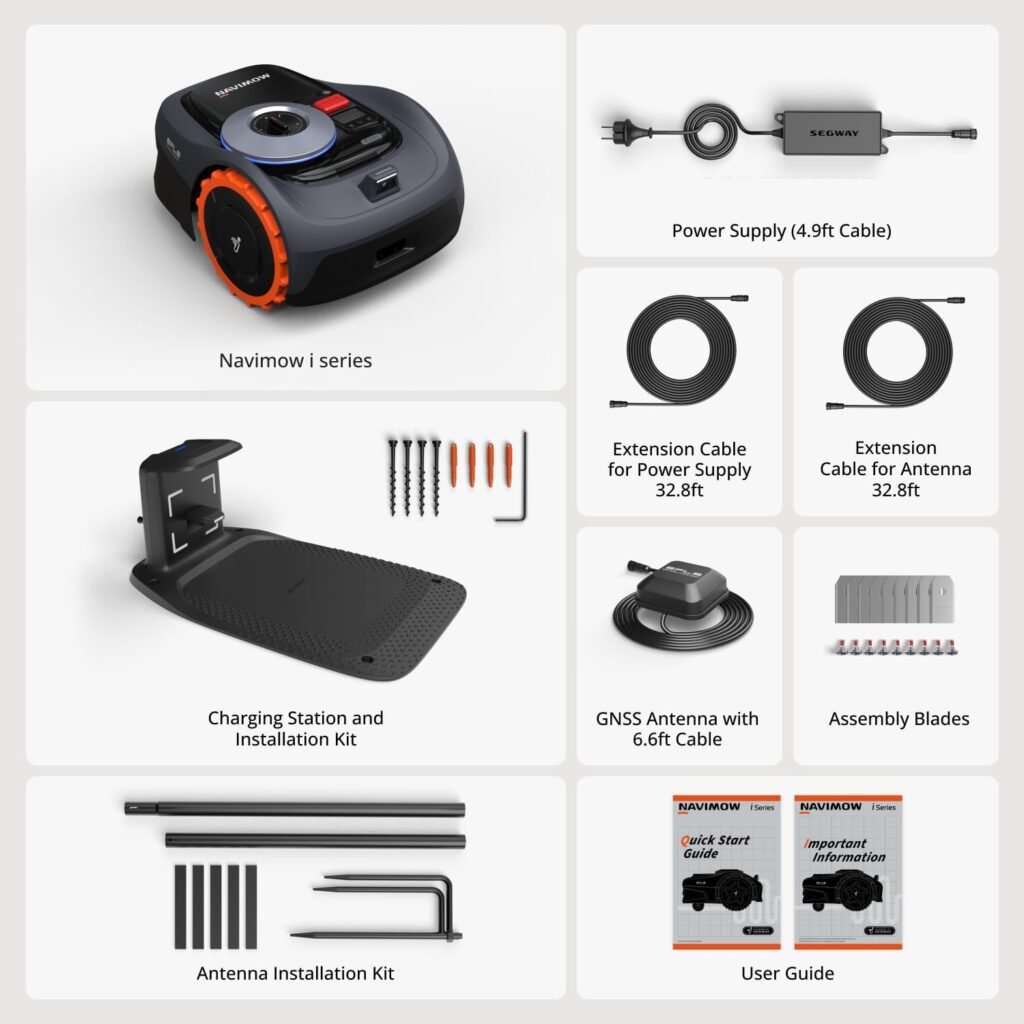 Segway Navimow i110N Robot Lawn Mower Perimeter Wire Free/4 Acre RTK+Vision Robotic Lawnmower, AI-Assisted Mapping, Virtual Boundary, APP Control, 58dB(A) Quiet, Multi-Zone Management Segway Navimow i110N Robot Lawn Mower Perimeter Wire Free/4 Acre RTK+Vision Robotic Lawnmower, AI-Assisted Mapping, Virtual Boundary, APP Control, 58dB(A) Quiet, Multi-Zone Management