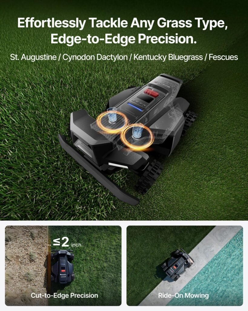 Segway Navimow X450 Robot Lawn Mower Wire Free with Garage X, 4WD for 84% Slopes, Zero-Turn Mowing, Dual 180W Motors, Covers 1.5 Acres (Garage Shipped Separately)