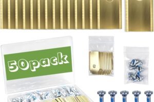 50-Pack Replacement Robot Mower Blades with Threadlocker, Titanium Coating