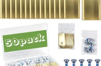 50-Pack Replacement Robot Mower Blades with Threadlocker, Titanium Coating