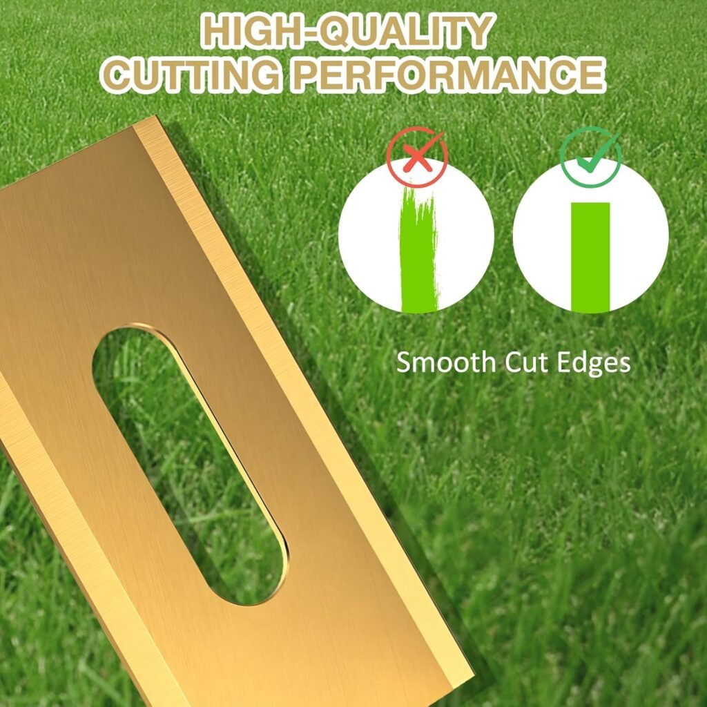 Robot Mower Blades Compatible with Husqvarna, Titanium Coated Lawn Mower Robot Blade Compatible with Gardena, Navimow, Robotic Lawnmower Replacement Blades, 24Pcs
