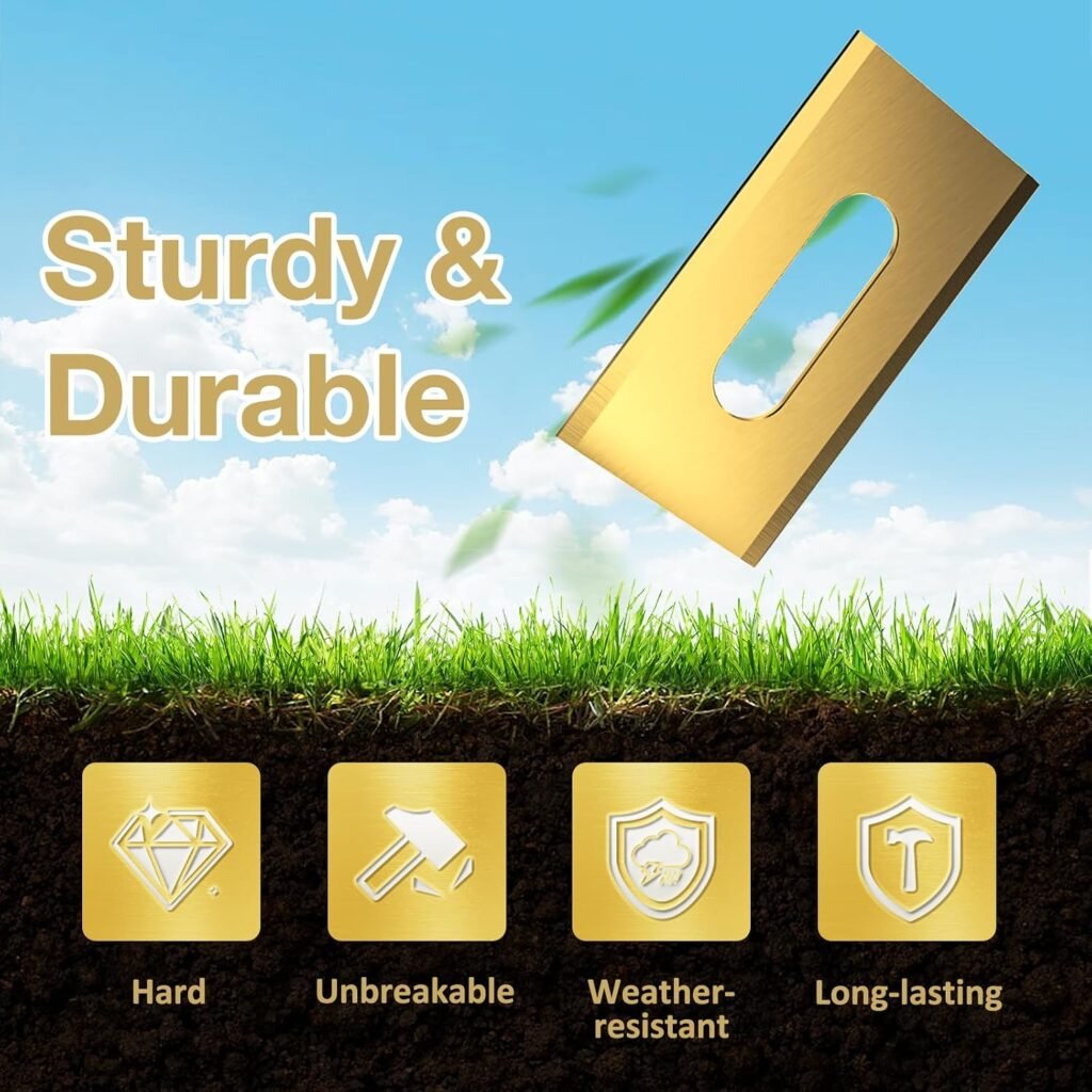 Robot Mower Blades Compatible with Husqvarna, Titanium Coated Lawn Mower Robot Blade Compatible with Gardena, Navimow, Robotic Lawnmower Replacement Blades, 24Pcs