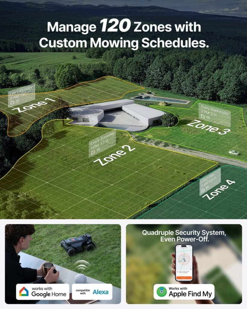 Segway Navimow X450 Robot Lawn Mower Wire Free with Blade Sets, Blades Total, Covers Up to 1.5 Acres, 4WD for 84% Slopes, Blades Ship Separately Segway Navimow X450 Robot Lawn Mower Wire Free with Blade Sets, Blades Total, Covers Up to 1.5 Acres, 4WD for 84% Slopes, Blades Ship Separately