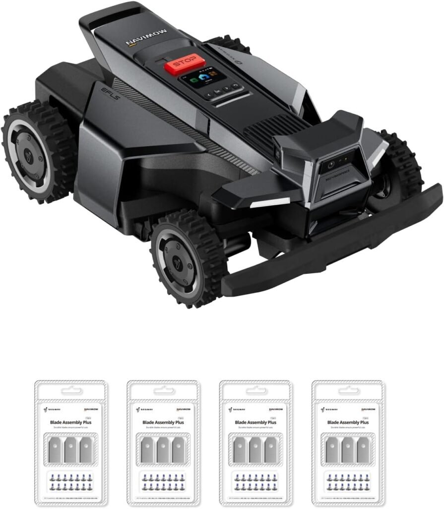 Segway Navimow X450 Robot Lawn Mower Wire Free with Blade Sets, Blades Total, Covers Up to 1.5 Acres, 4WD for 84% Slopes, Blades Ship Separately Segway Navimow X450 Robot Lawn Mower Wire Free with Blade Sets, Blades Total, Covers Up to 1.5 Acres, 4WD for 84% Slopes, Blades Ship Separately